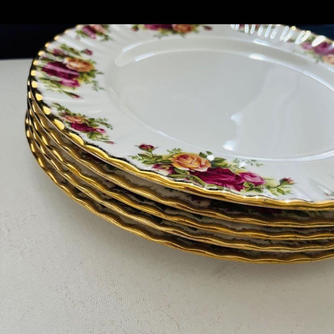 ロイヤルアルバート カントリーローズディナー大皿5枚セット